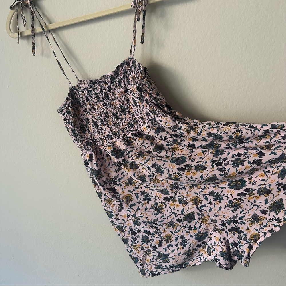Urban Outfitters UO Out from Under Izzy Floral Smocked Romper L - Picture 4 of 10